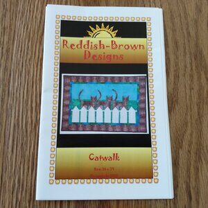 Vintage Cats Quilting Sewing Pattern 26x39 Wall Quilt Catwalk Picket Fence